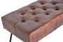 Giner y Colomer Banqueta Cuero Vacuno Marrón Pata Metal 96x40x44 cm