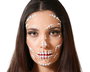Joyas Faciales Adhesivas Fantasmas Nacarados Maquillaje Halloween