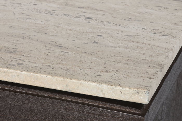 DKD Home Decor Buffet Mango y Mármol Travertino 200x40x70