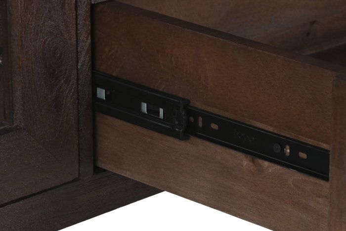 DKD Home Decor Buffet Mango y Mármol Travertino 200x40x70