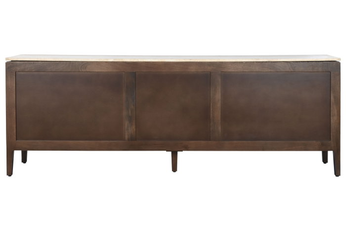 DKD Home Decor Buffet Mango y Mármol Travertino 200x40x70