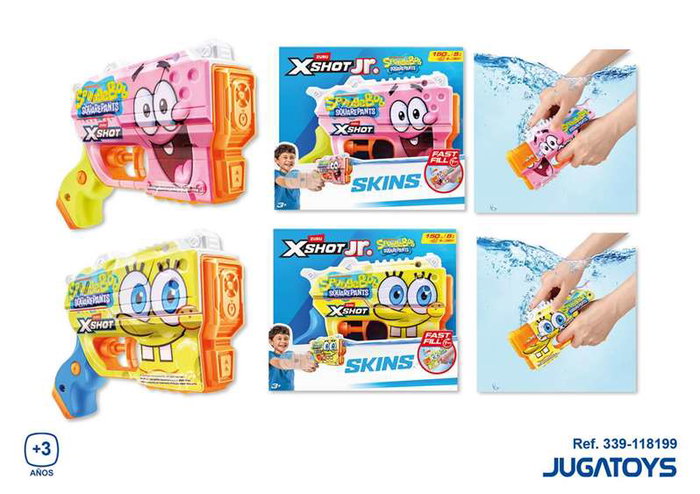 Zuru Pistola de agua X-Shot Bob Esponja 10x14.8x4.5cm Zuru Pistola de agua X-Shot Bob Esponja 10x14.8x4.5cm