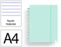 Carchivo Cuaderno Ingeniox Foam A4 80h Rayado Horizontal Menta Pastel con Discos