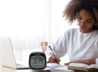 POLITUS RDP-3007 Reloj Despertador Proyector Táctil Negro con Temperatura Interior