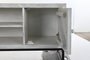 DKD Home Decor Mueble TV Blanco Mango y Metal 130 x 40 x 55 cm