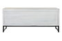 DKD Home Decor Mueble TV Blanco Mango y Metal 130 x 40 x 55 cm