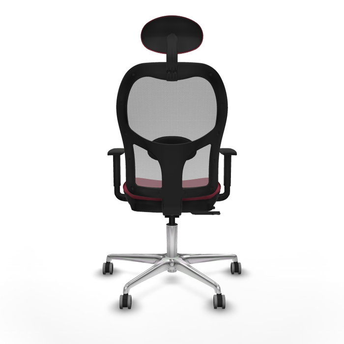 PIQUERAS Y CRESPO Silla de oficina Jorquera con mecanismo Sincro/Traslack, Granate y Gris