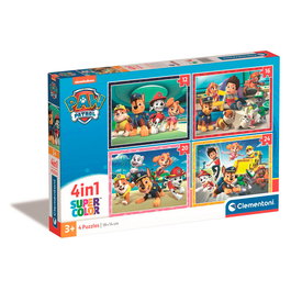 Clementoni Puzzle Progresivo 4 en 1 de 12, 16, 20 y 24 Piezas Paw Patrol Patrulla Canina 21513 para Niños +3 Años