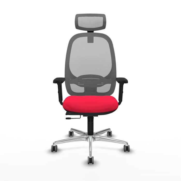 PIQUERAS Y CRESPO Silla de oficina Cilanco con mecanismo Sincro/Traslack, Rojo y Gris PIQUERAS Y CRESPO Silla de oficina Cilanco con mecanismo Sincro/Traslack, Rojo y Gris