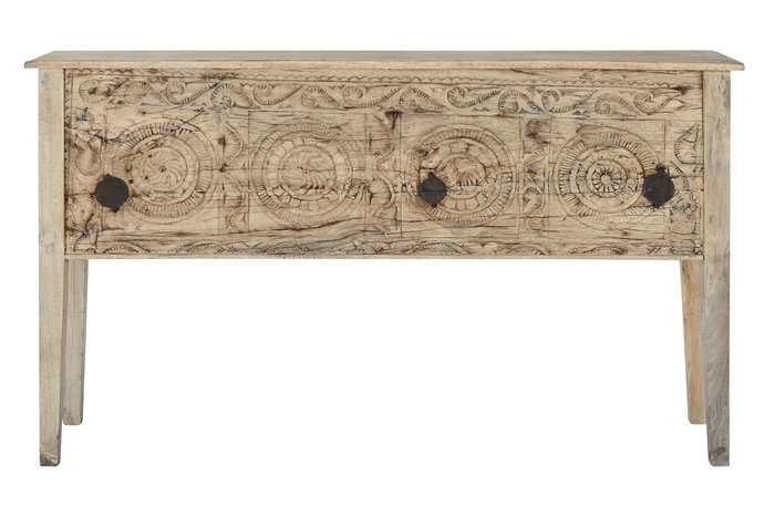 DKD Home Decor Consola Item Home Natural 40 x 85 x 150 cm Teca Mango DKD Home Decor Consola Item Home Natural 40 x 85 x 150 cm Teca Mango