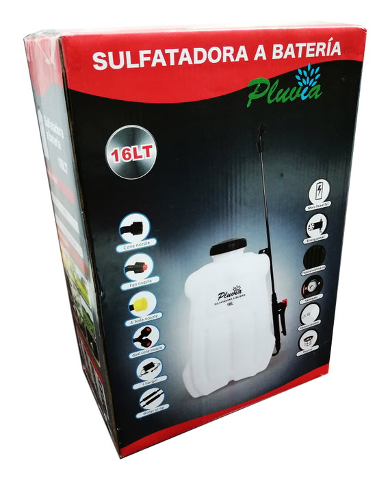 PLUVIA Pulverizador Sulfatador Profesional 16L con Batería GEL 12V-8Ah PLUVIA Pulverizador Sulfatador Profesional 16L con Batería GEL 12V-8Ah