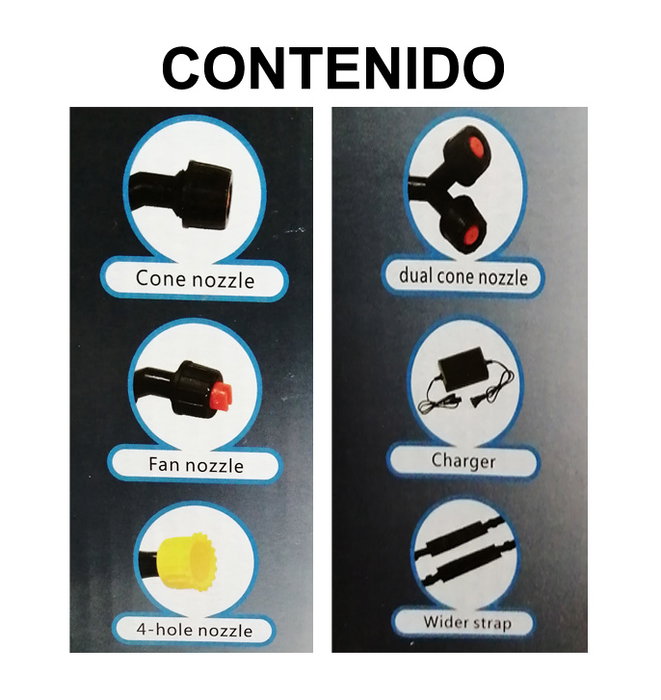 PLUVIA Pulverizador Sulfatador Profesional 16L con Batería GEL 12V-8Ah PLUVIA Pulverizador Sulfatador Profesional 16L con Batería GEL 12V-8Ah