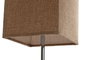DKD Home Decor Lámpara de Sobremesa de Madera y Lino Marrón 15x15x43 cm