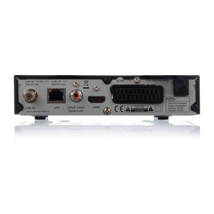 Xoro HRS 8660 HD Receiver DVB-S2 PVR USB LED Timeshift