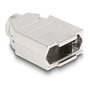 DeLOCK Funda Carcasa D-Sub 9 Pines Macho/Hembra, Zinklegierung, Plata, Plastico, 31 mm * 46 mm * 16 mm