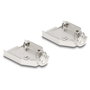 DeLOCK Funda Carcasa D-Sub 9 Pines Macho/Hembra, Zinklegierung, Plata, Plastico, 31 mm * 46 mm * 16 mm