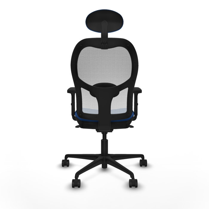 PIQUERAS Y CRESPO Silla de oficina Jorquera con mecanismo Sincro, Azul y Blanco
