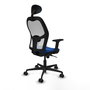 PIQUERAS Y CRESPO Silla de oficina Jorquera con mecanismo Sincro, Azul y Blanco