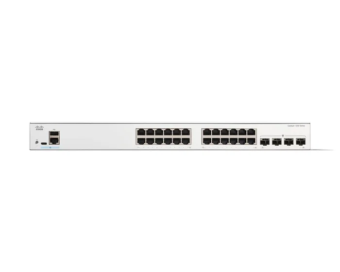 Cisco C1300-24T-4G Conmutador Switch de Red Gestionado L2/L3 24 Puertos Gigabit Ethernet 10/100/1000 + 4 Puertos SFP Montaje en Rack Blanco