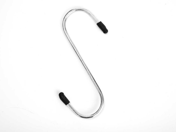 Kinvara Set de 4 Ganchos Metálicos Medianos de Acero Plata, 10.3x21x2 cm (Set de 24)