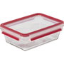 Emsa Clip & Close Contenedor de Vidrio 1,3 L Rojo