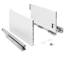 HERRAJES ALK Cajón Qube H250 Extracción Total Antracita/Blanco M350-M500 Medida 500