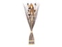 Giftdecor Ramillete Cuadrado Gris 14 cm x 100 cm x 10 cm de Materia Vegetal Seca (Set de 4)