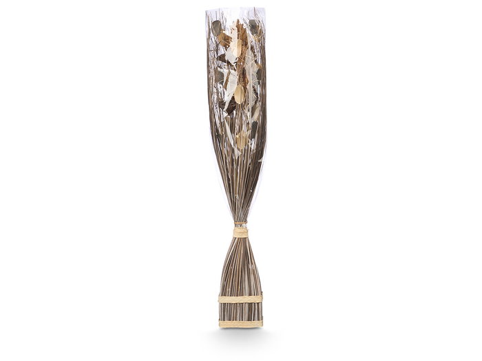 Giftdecor Ramillete Cuadrado Gris 14 cm x 100 cm x 10 cm de Materia Vegetal Seca (Set de 4)