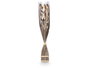 Giftdecor Ramillete Cuadrado Gris 14 cm x 100 cm x 10 cm de Materia Vegetal Seca (Set de 4)