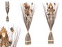 Giftdecor Ramillete Cuadrado Gris 14 cm x 100 cm x 10 cm de Materia Vegetal Seca (Set de 4)