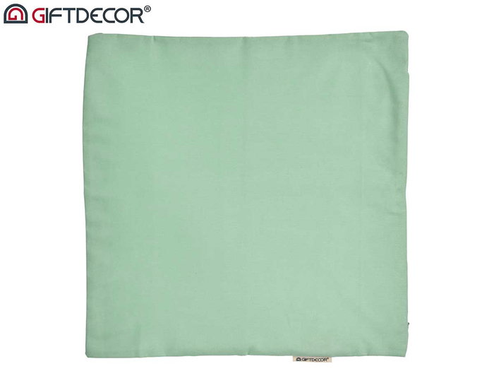 Giftdecor Funda Cojin Cremallera Verde 45x45 cm Poliester 65% Algodon 35% (Set de 24)