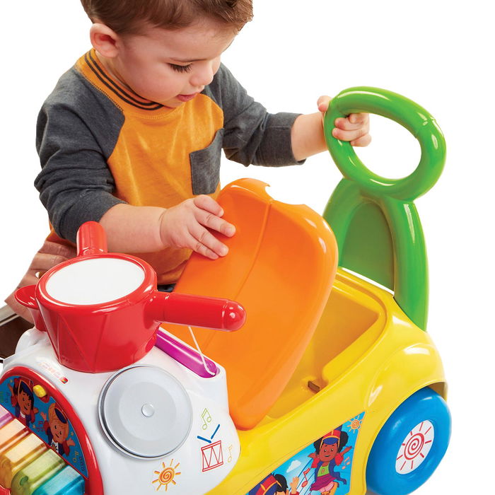 Fisher-Price Correpasillos Musical Amarillo 399884 con Teclado Iluminado y Sonidos