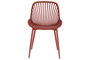 DKD Home Decor Silla Scandi Terracota 50.5x81x57.5 cm (4 Unidades) Metal PP