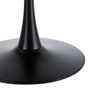 Mesa Comedor Natural-Negro Dm-Metal 100 X 100 X 75 cm
