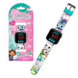 Kids Licensing Reloj GD00077 La Casa de Gabby LED Digital para Niños con Fecha Correa Dibujada +3 años