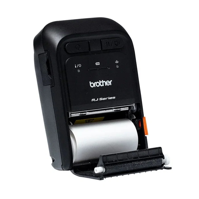 Brother RJ-2035B Impresora Portátil Térmica para Etiquetas y Recibos/Tickets, 203 DPI, Inalámbrica (Bluetooth MFI) y USB, Peso Ligero 215 g, Incluye Batería y Adaptador