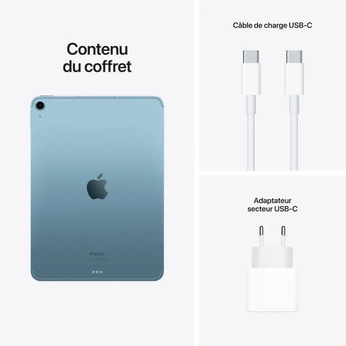Apple - iPad Air (2022) - 10.9 - WiFi + Cellular - 256 GB - Azul
