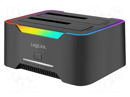 LogiLink USB 3.2 Gen1 Docking Station de 2 bahías con RGB para HDD/SSD SATA de 2,5/3,5 pulg.</div>