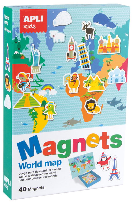 Apli Juego Magnético Mapamundi de 40 Piezas Apli Juego Magnético Mapamundi de 40 Piezas