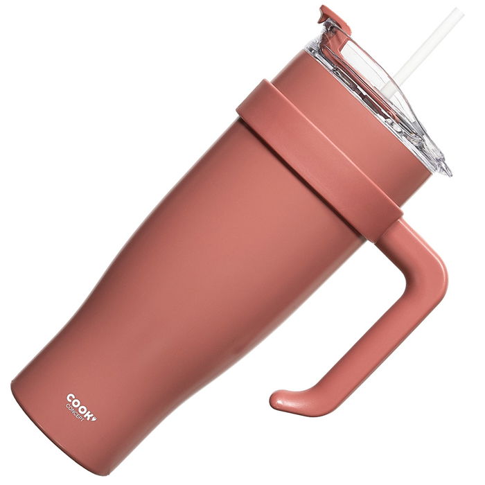 Cook Concept Mug Térmico Take Away 1.2 L Acero Inoxidable con Asa para Bebidas Frías y Calientes