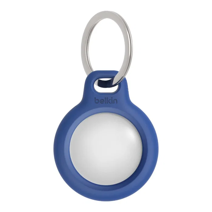 Belkin F8W973btBLU - Funda o carcasa con llavero resistente a rayones para Apple AirTag - Azul
