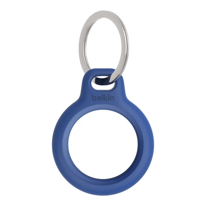 Belkin F8W973btBLU - Funda o carcasa con llavero resistente a rayones para Apple AirTag - Azul