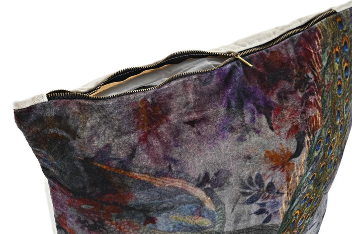 DKD Home Decor Cojin Shabby Gris Oscuro Terciopelo 10 x 45 x 45 cm (2 Unidades)