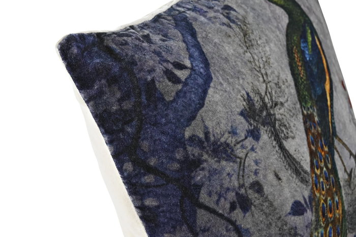 DKD Home Decor Cojin Shabby Gris Oscuro Terciopelo 10 x 45 x 45 cm (2 Unidades)