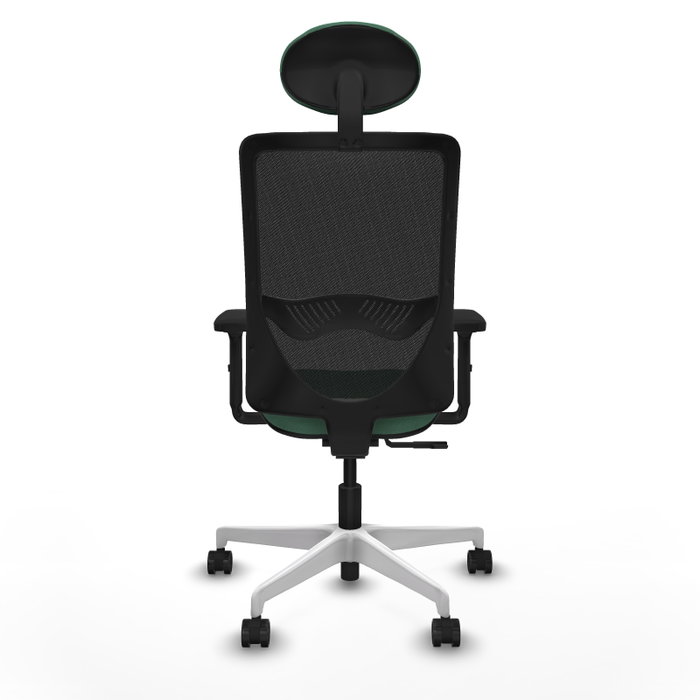 PIQUERAS Y CRESPO Silla de oficina Zulema con mecanismo Sincro, Verde esmeralda y Negro