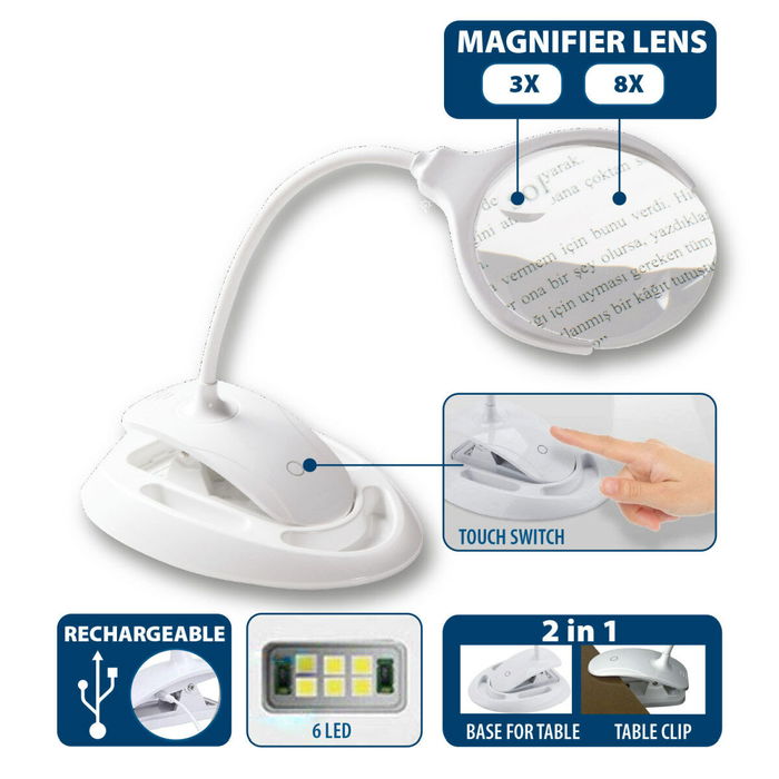 Lámpara LED Velamp 0,5 W 60 Lm Lupa (6000 K)