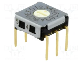 Aratas (Formerly Omron Components) Conmutador de código HEX/BCD 16 posiciones THT