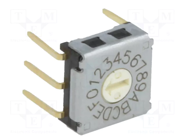 Aratas (Formerly Omron Components) Conmutador de código HEX/BCD 16 posiciones THT