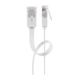 Goobay Cable de parcheo RJ45 CAT.6 U/UTP plano, 10 metros, blanco