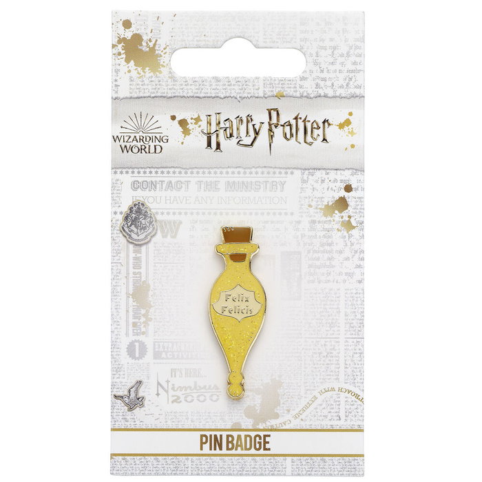 THE CARAT SHOP Pin Badge Felix Felicis Harry Potter Insignia de Aleación Chapada en Oro con Esmalte